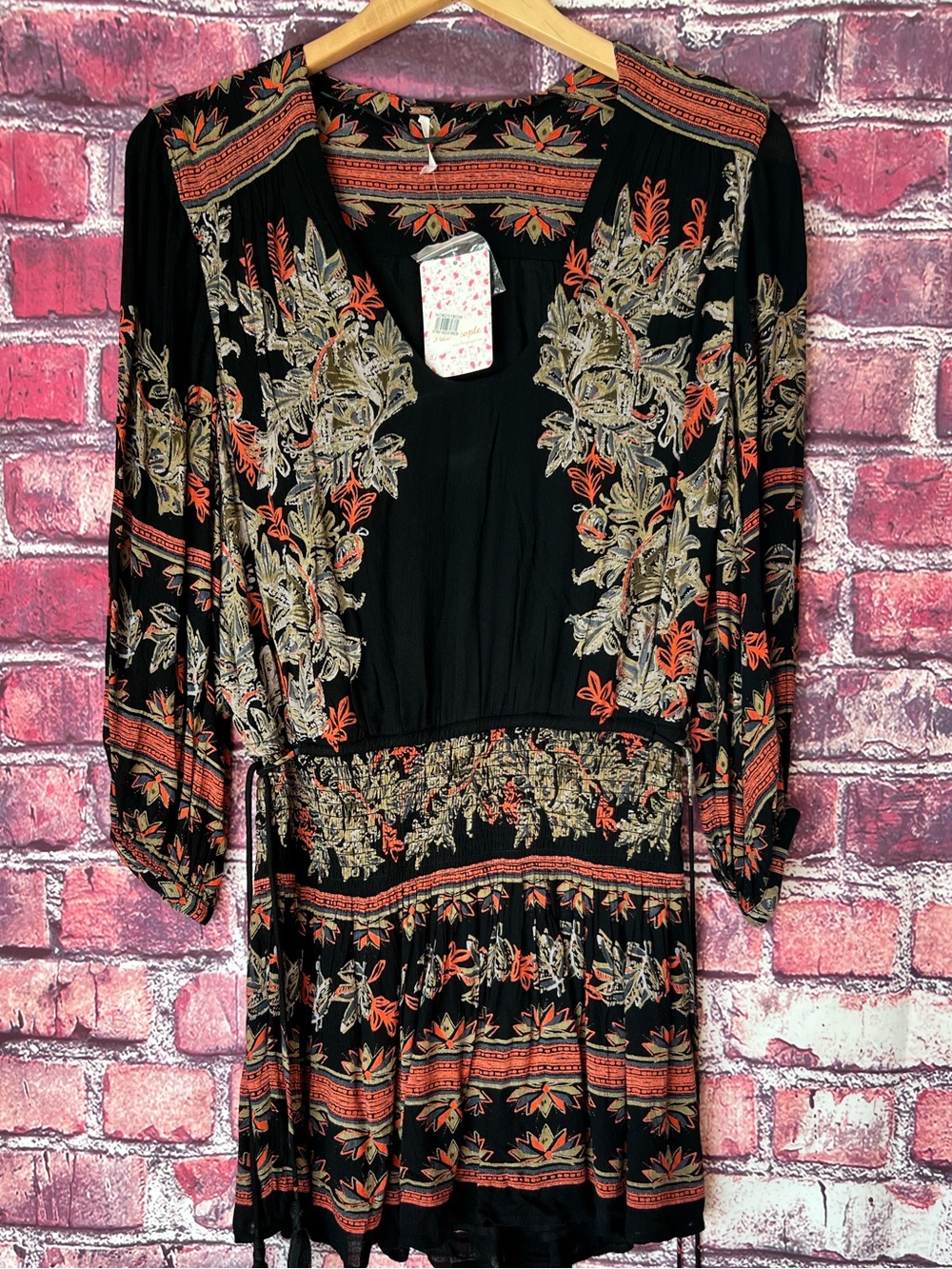 Free People Moonlight Drive Boho Tassel Mini Dress